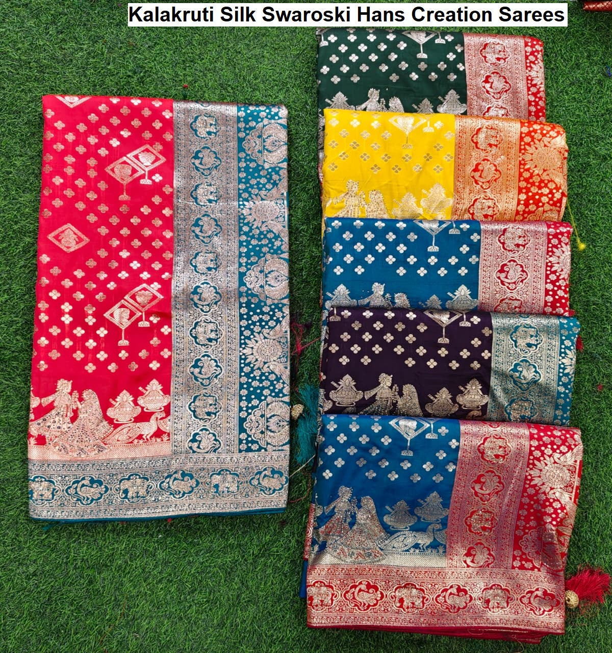 Kalakruti Silk Swaroski Hans Creation Sarees Supplier Ahmedabad