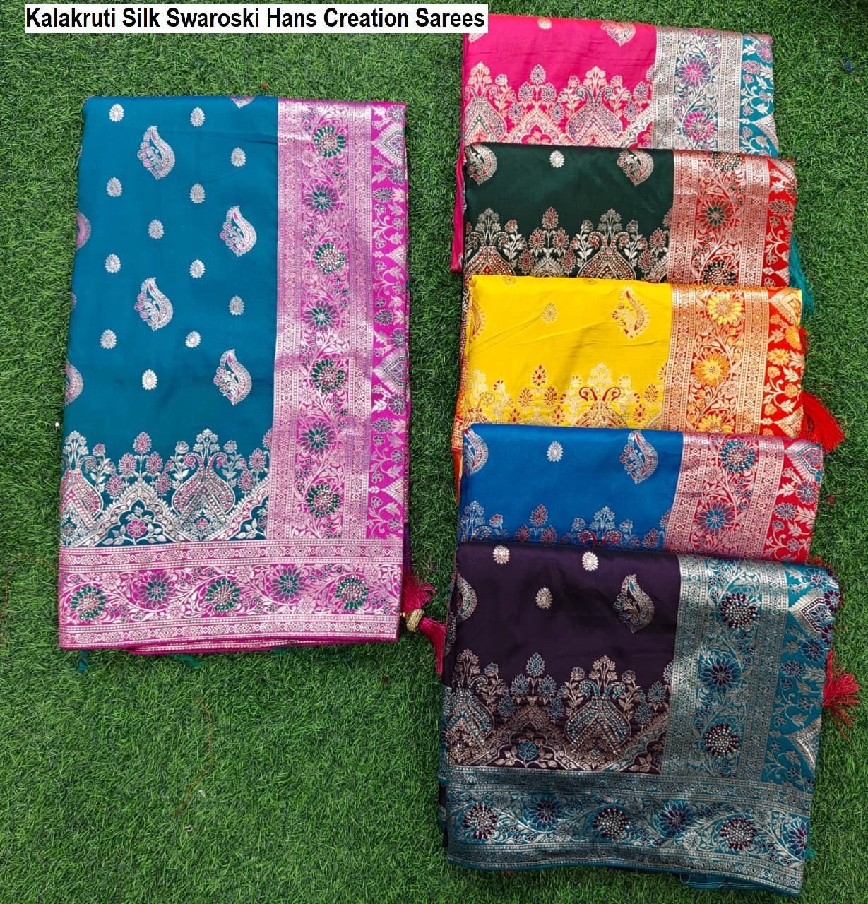 Kalakruti Silk Swaroski Hans Creation Sarees Supplier Ahmedabad
