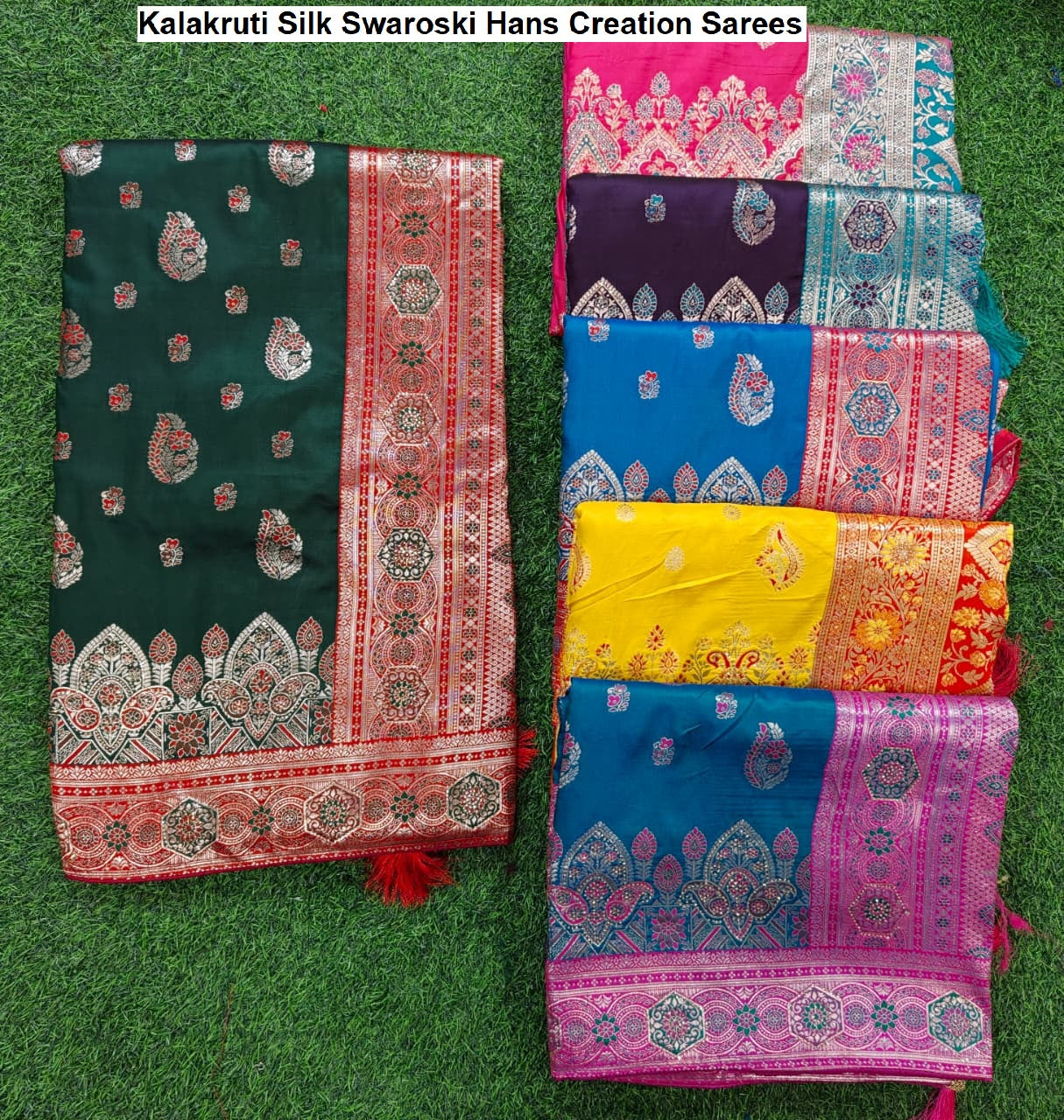 Kalakruti Silk Swaroski Hans Creation Sarees Supplier Ahmedabad