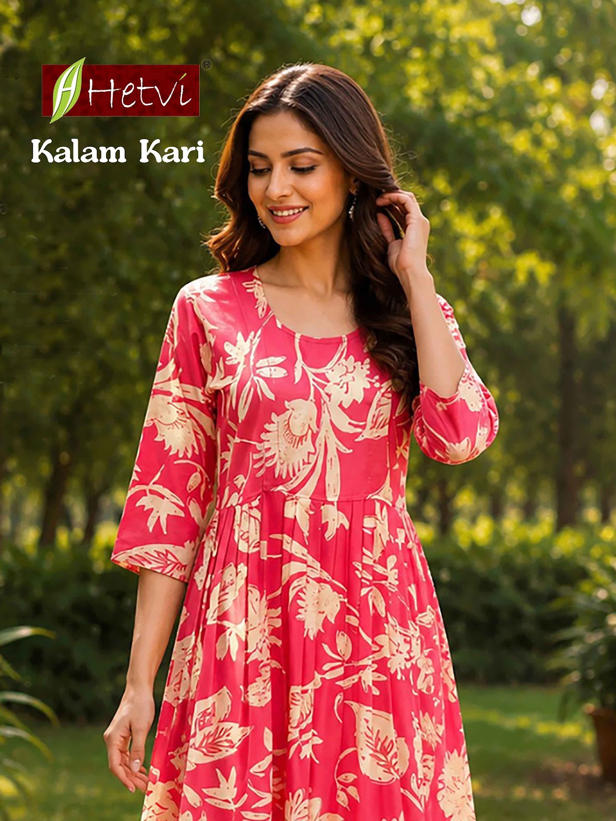 Kalam Kari Hetvi Reyon Feeding Kurtis Supplier Gujarat