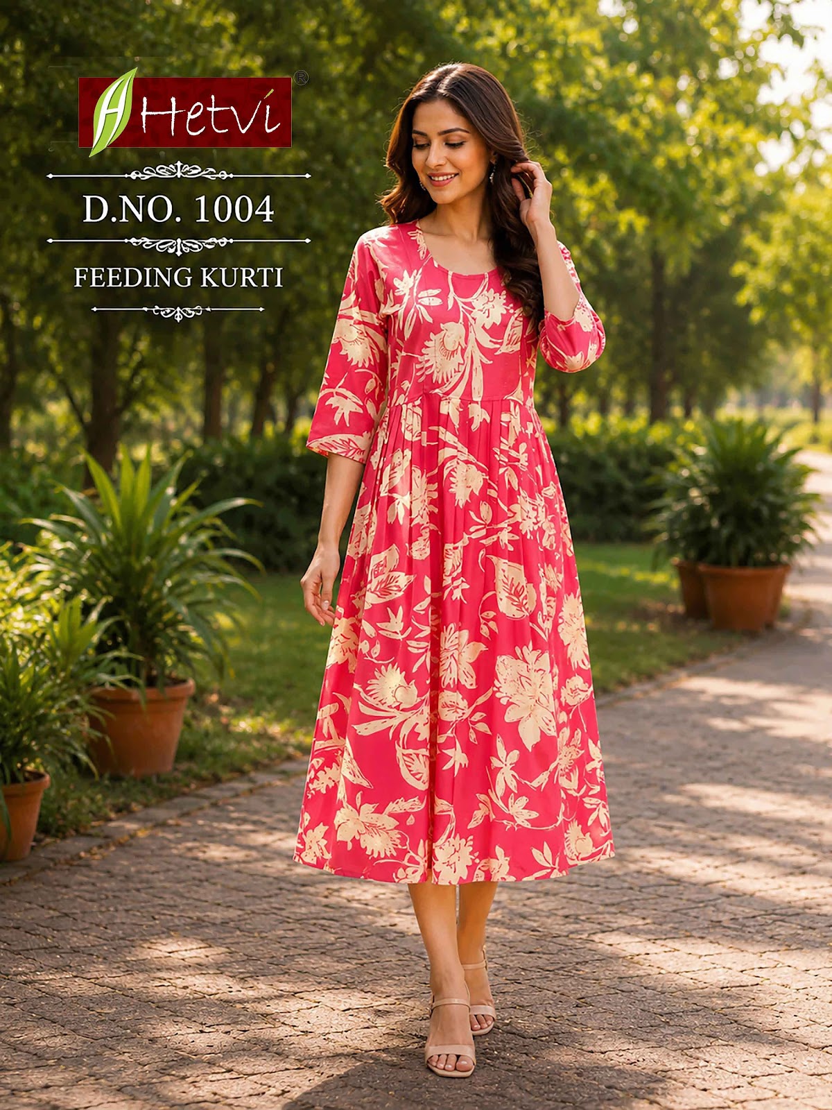 Kalam Kari Hetvi Reyon Feeding Kurtis Supplier Gujarat