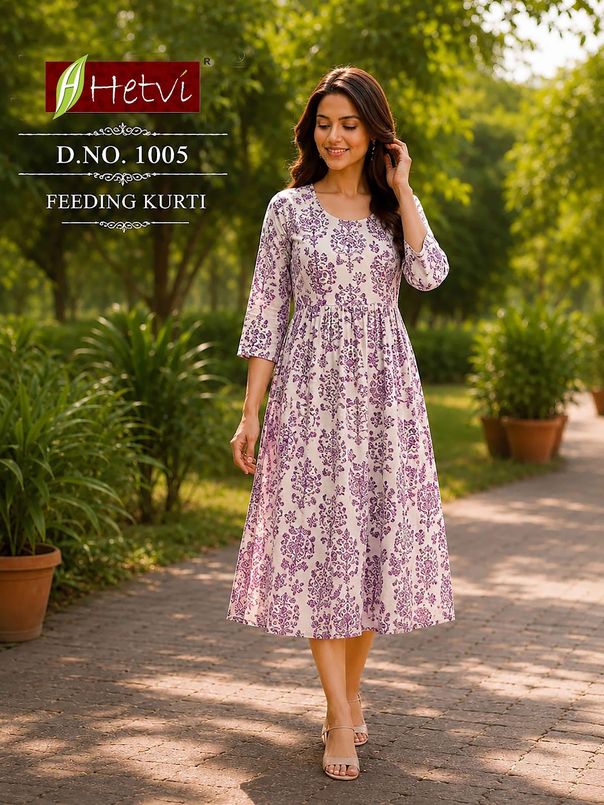 Kalam Kari Hetvi Reyon Feeding Kurtis Supplier Gujarat