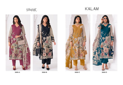 Kalam Simar Lawn Cotton Pant Style Suits Wholesaler Gujarat