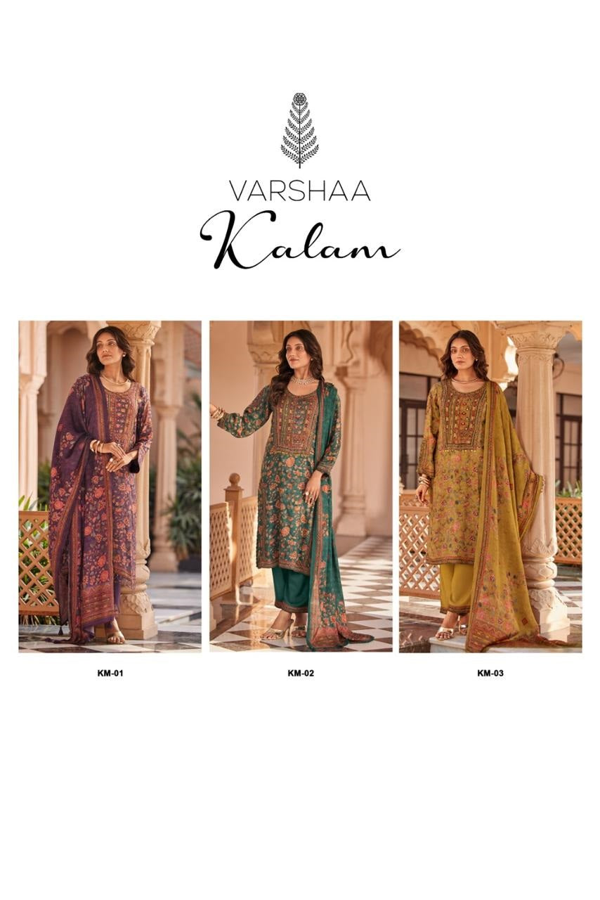 Kalam Varshaa Viscose Muslin Pant Style Suits Exporter Gujarat