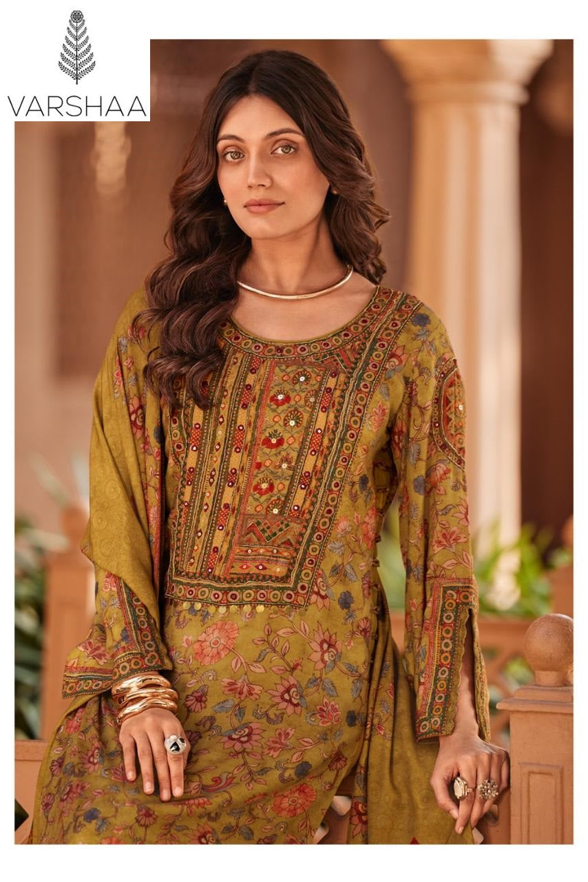Kalam Varshaa Viscose Muslin Pant Style Suits Exporter Gujarat