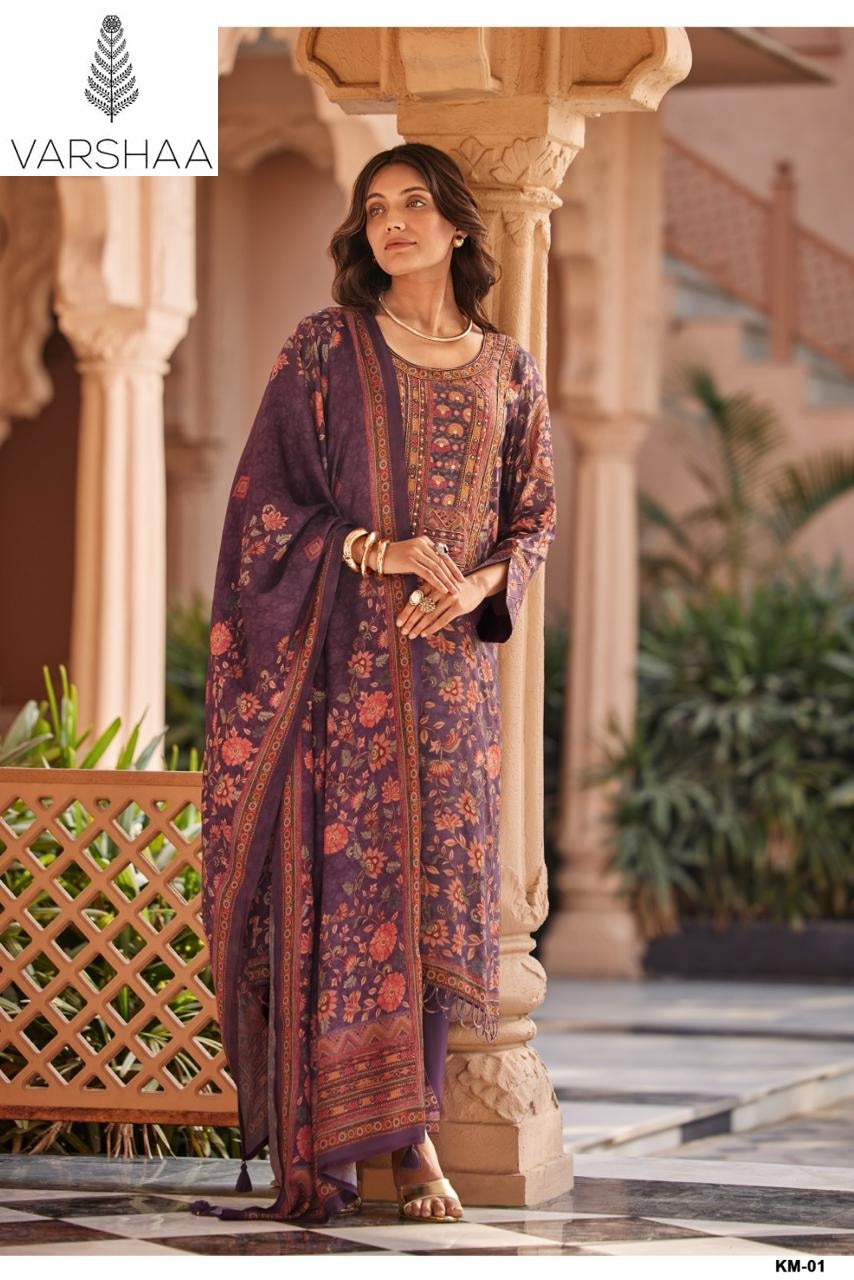 Kalam Varshaa Viscose Muslin Pant Style Suits Exporter Gujarat