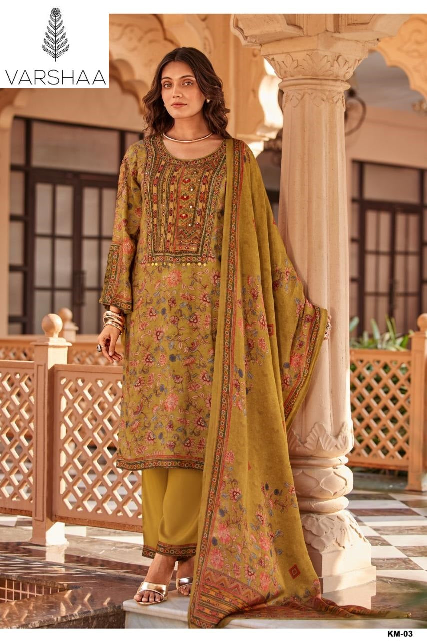 Kalam Varshaa Viscose Muslin Pant Style Suits Exporter Gujarat