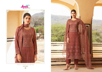 Kalamkaari Vol 4 Avon Trendz Cotton Pant Style Suits Wholesale Rate
