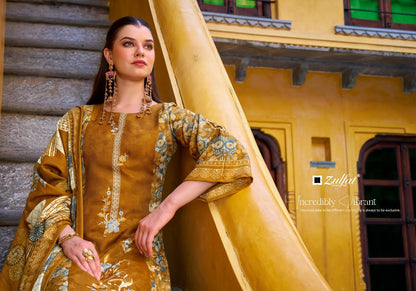 Kalamkaari Zulfat Designer Woolen Karachi Pashmina Salwar Suits Wholesaler Ahmedabad