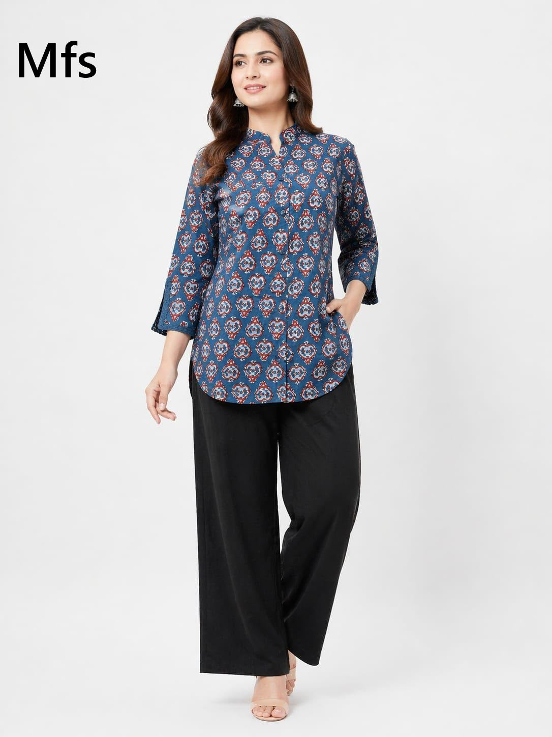 Kalamkari 250626 Mfs Cotton Short Kurtis Wholesale Price