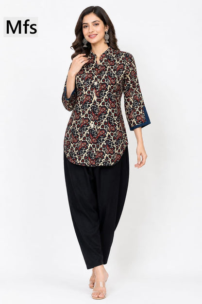 Kalamkari 250626 Mfs Cotton Short Kurtis Wholesale Price