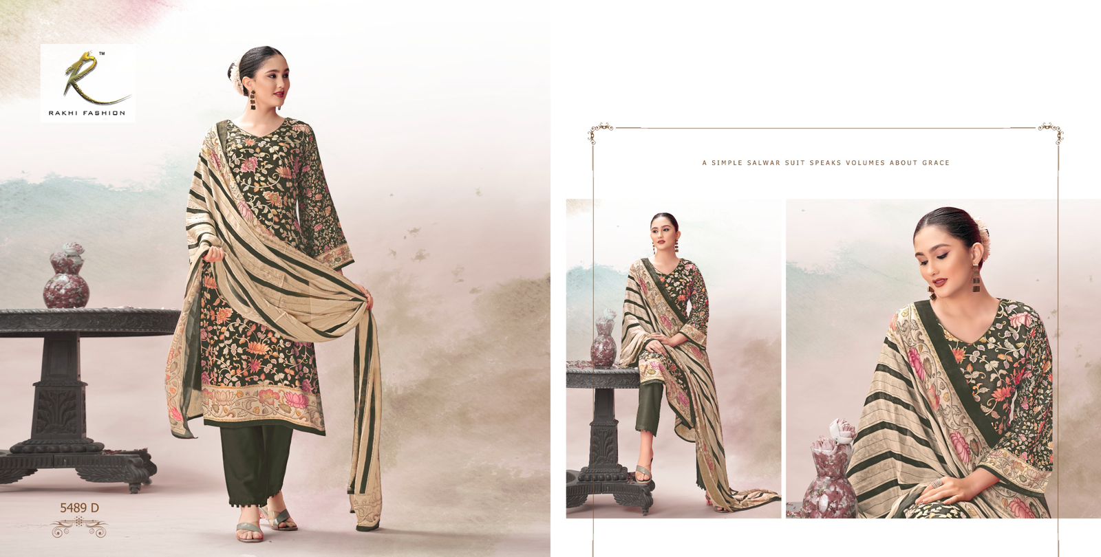 Kalamkari Rakhi Fashion Pashmina Suits Supplier India