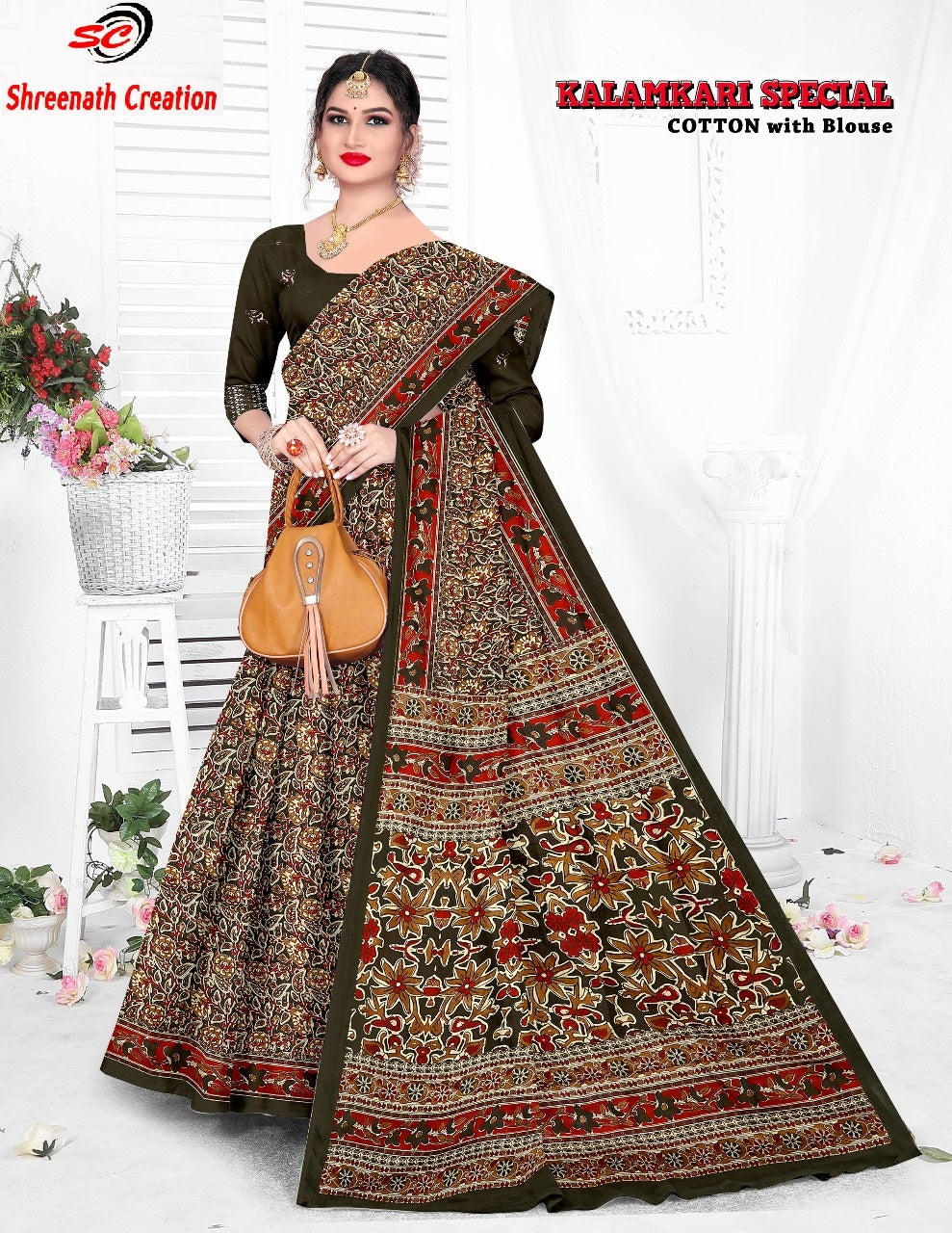 Kalamkari Special Sc Cotton Sarees Manufacturer Gujarat