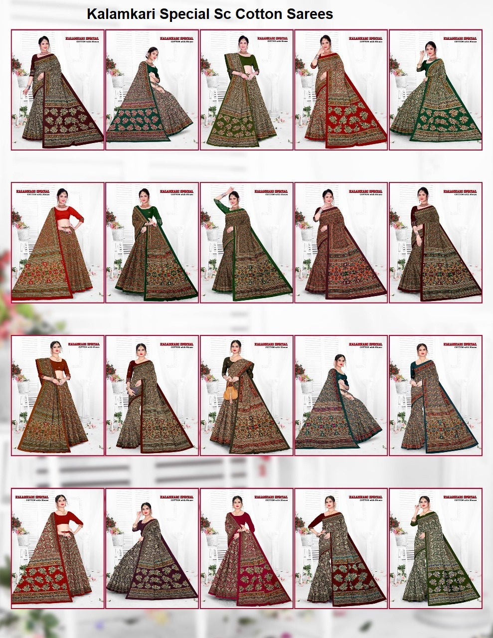 Kalamkari Special Sc Cotton Sarees Manufacturer Gujarat