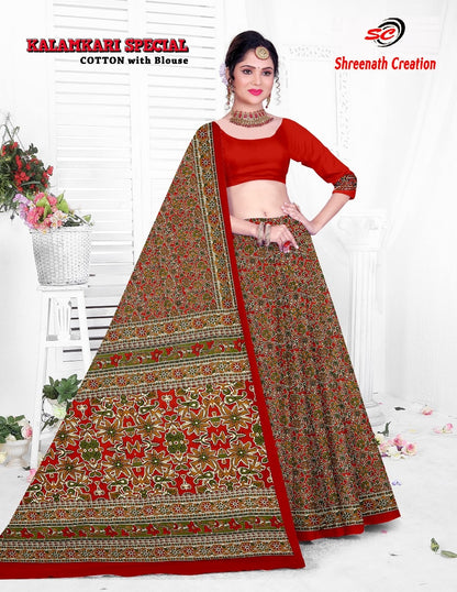 Kalamkari Special Sc Cotton Sarees Manufacturer Gujarat