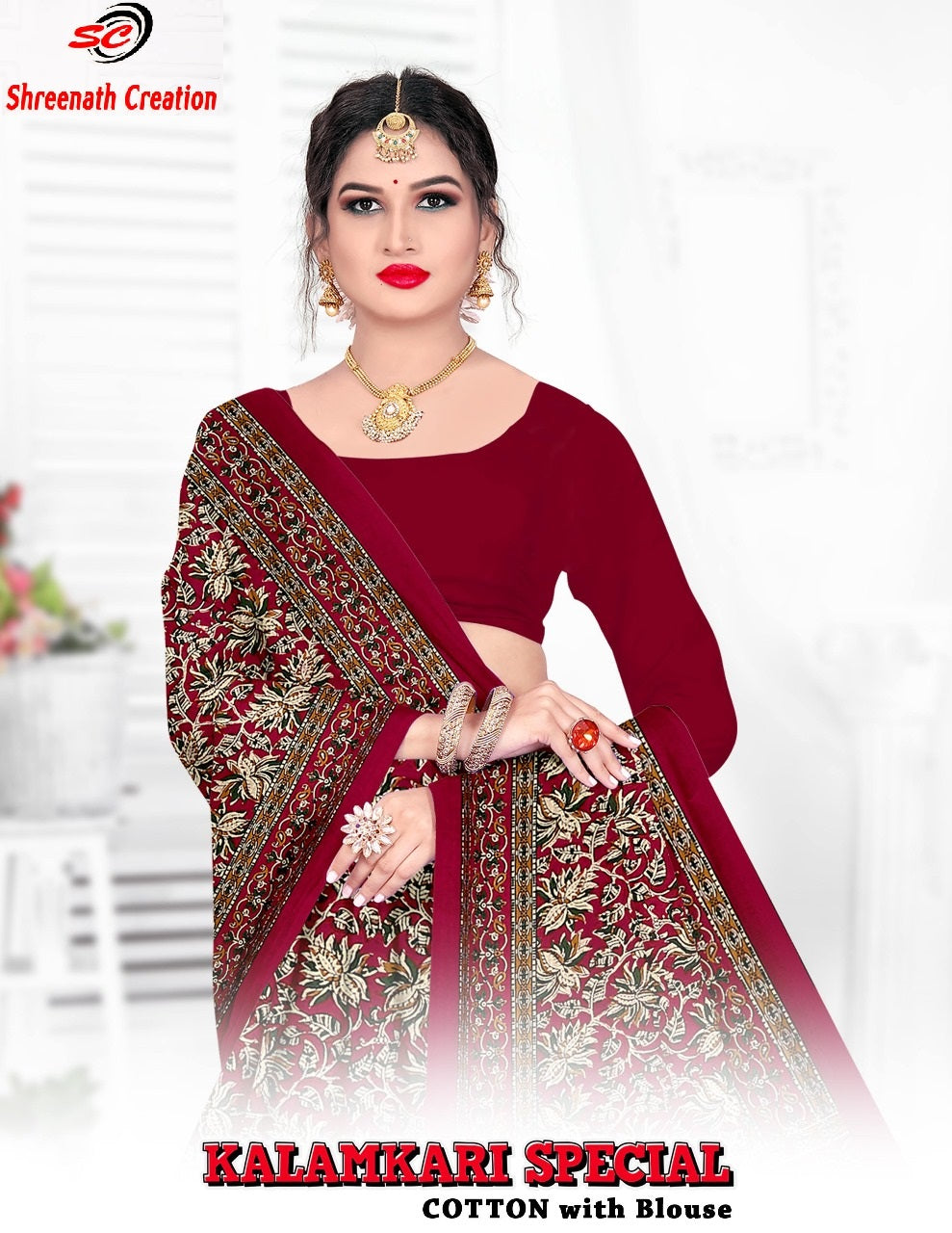 Kalamkari Special Sc Cotton Sarees Manufacturer Gujarat