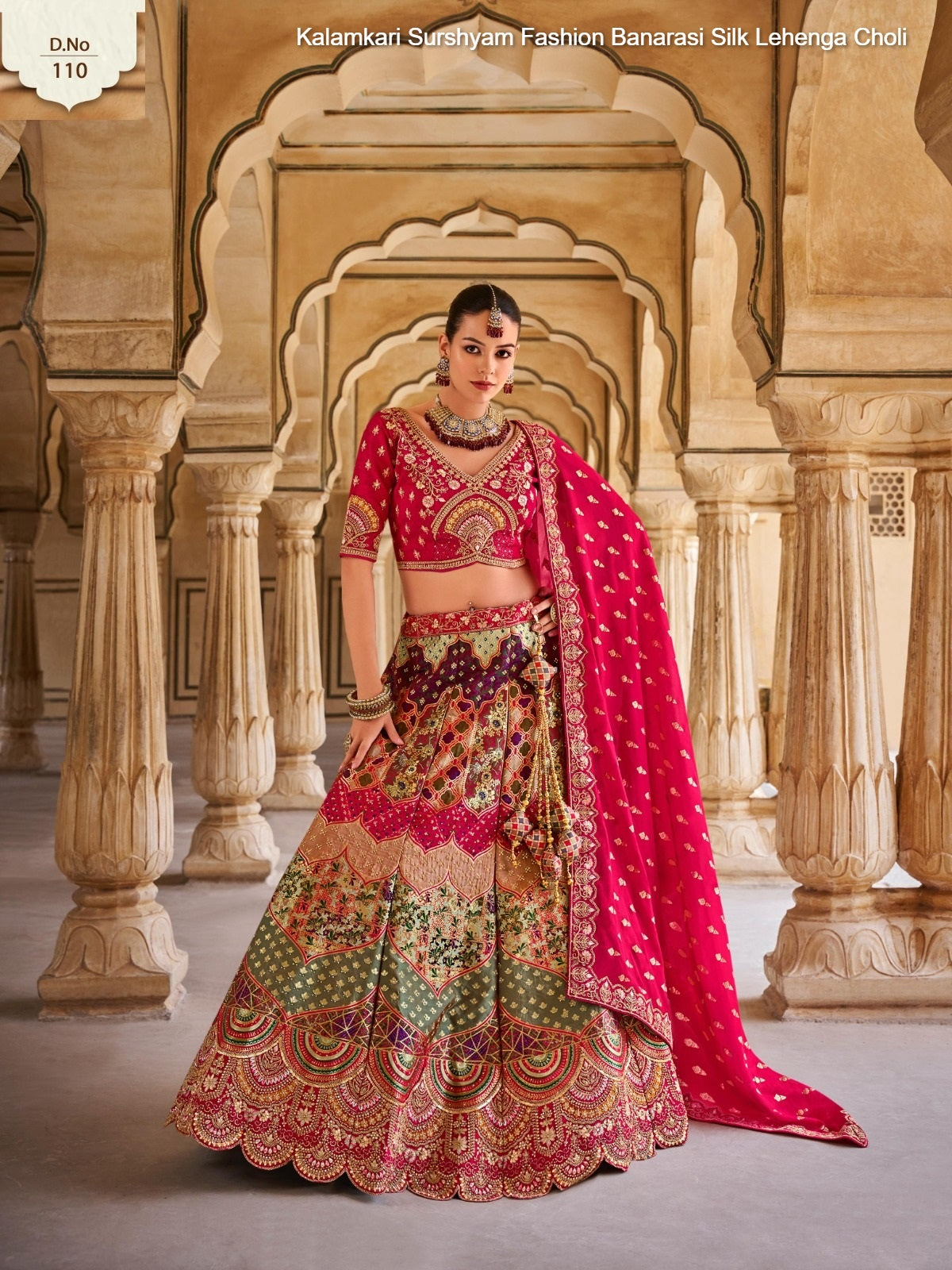 Kalamkari Surshyam Fashion Banarasi Silk Lehenga Choli Exporter India