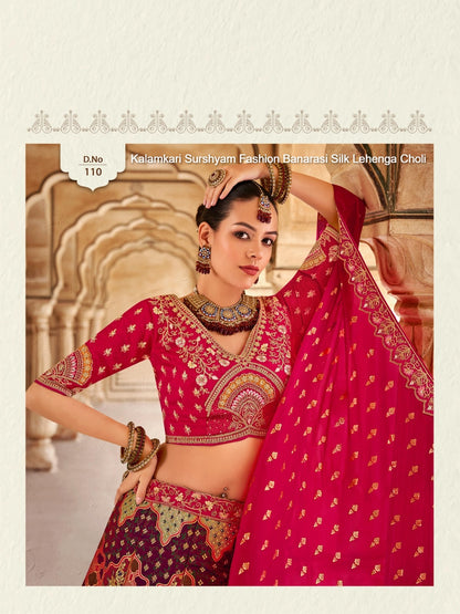 Kalamkari Surshyam Fashion Banarasi Silk Lehenga Choli Exporter India