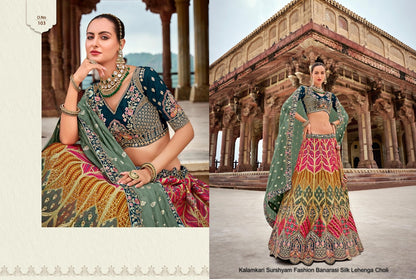 Kalamkari Surshyam Fashion Banarasi Silk Lehenga Choli Exporter India