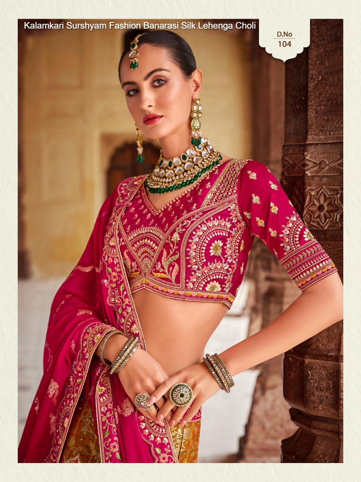 Kalamkari Surshyam Fashion Banarasi Silk Lehenga Choli Exporter India