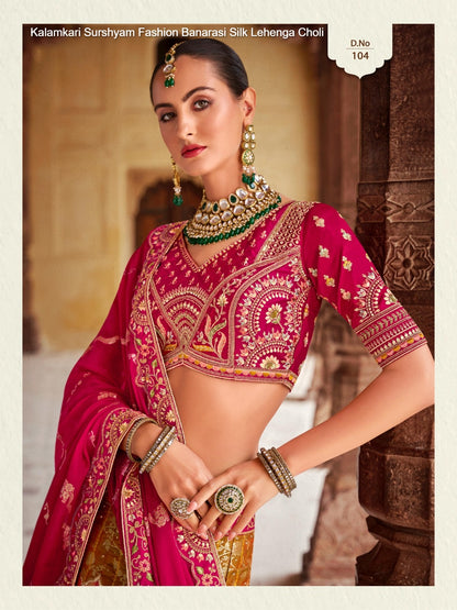 Kalamkari Surshyam Fashion Banarasi Silk Lehenga Choli Exporter India