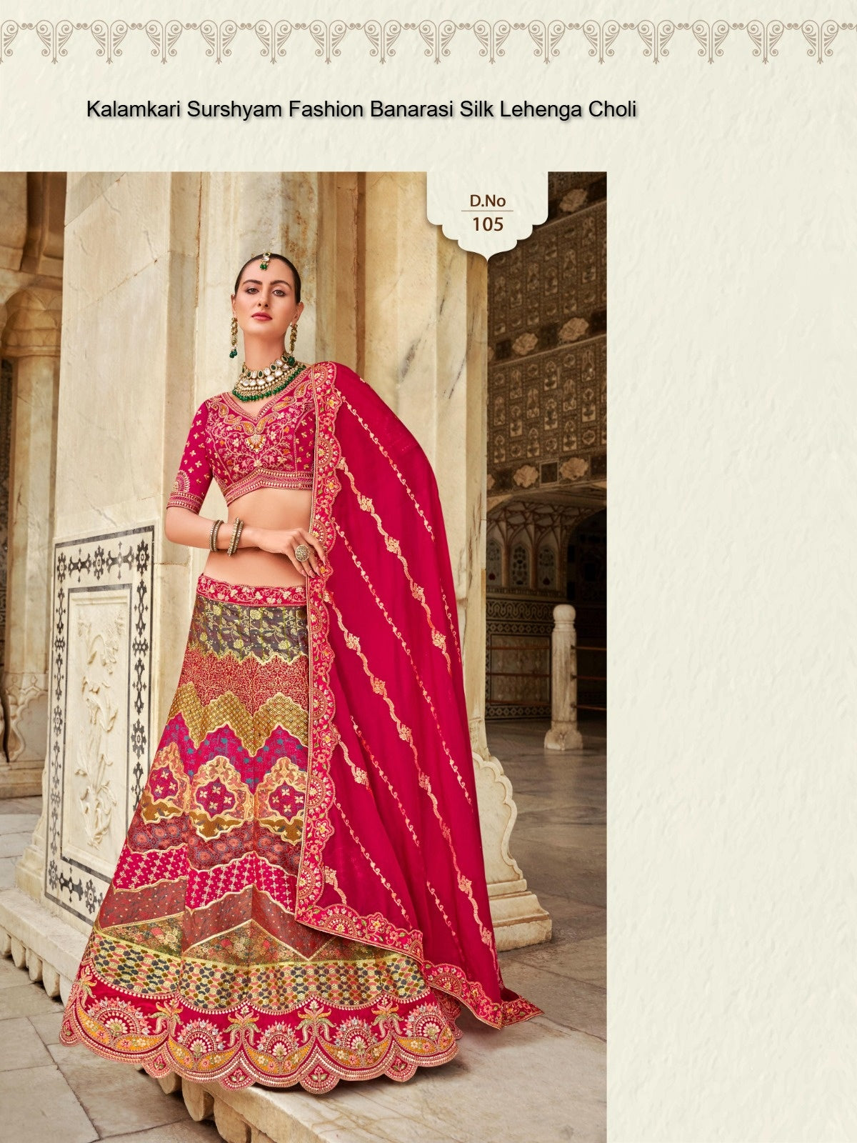Kalamkari Surshyam Fashion Banarasi Silk Lehenga Choli Exporter India