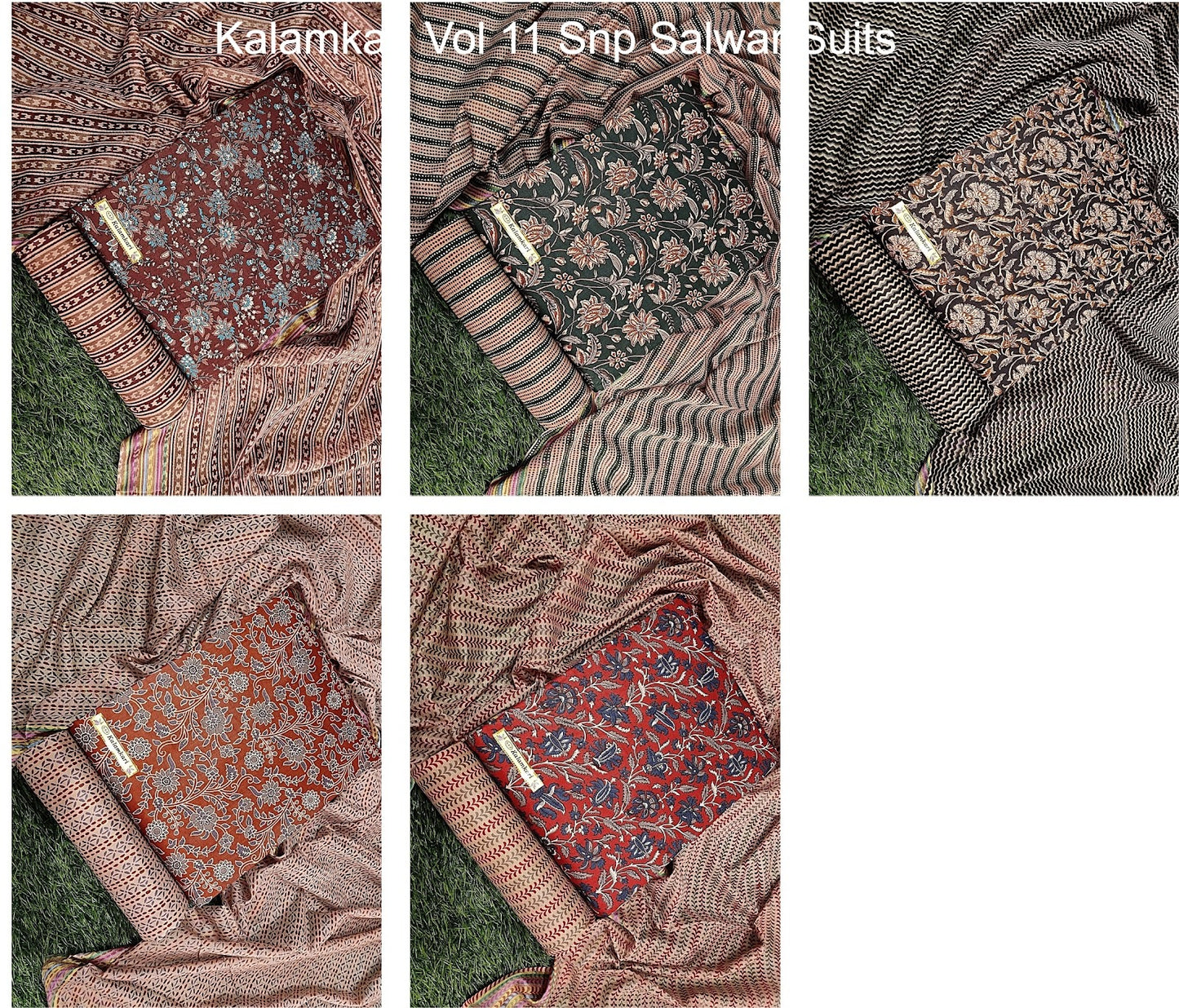 Kalamkari Vol 11 Snp Cotton Satin Salwar Suits Wholesale Rate