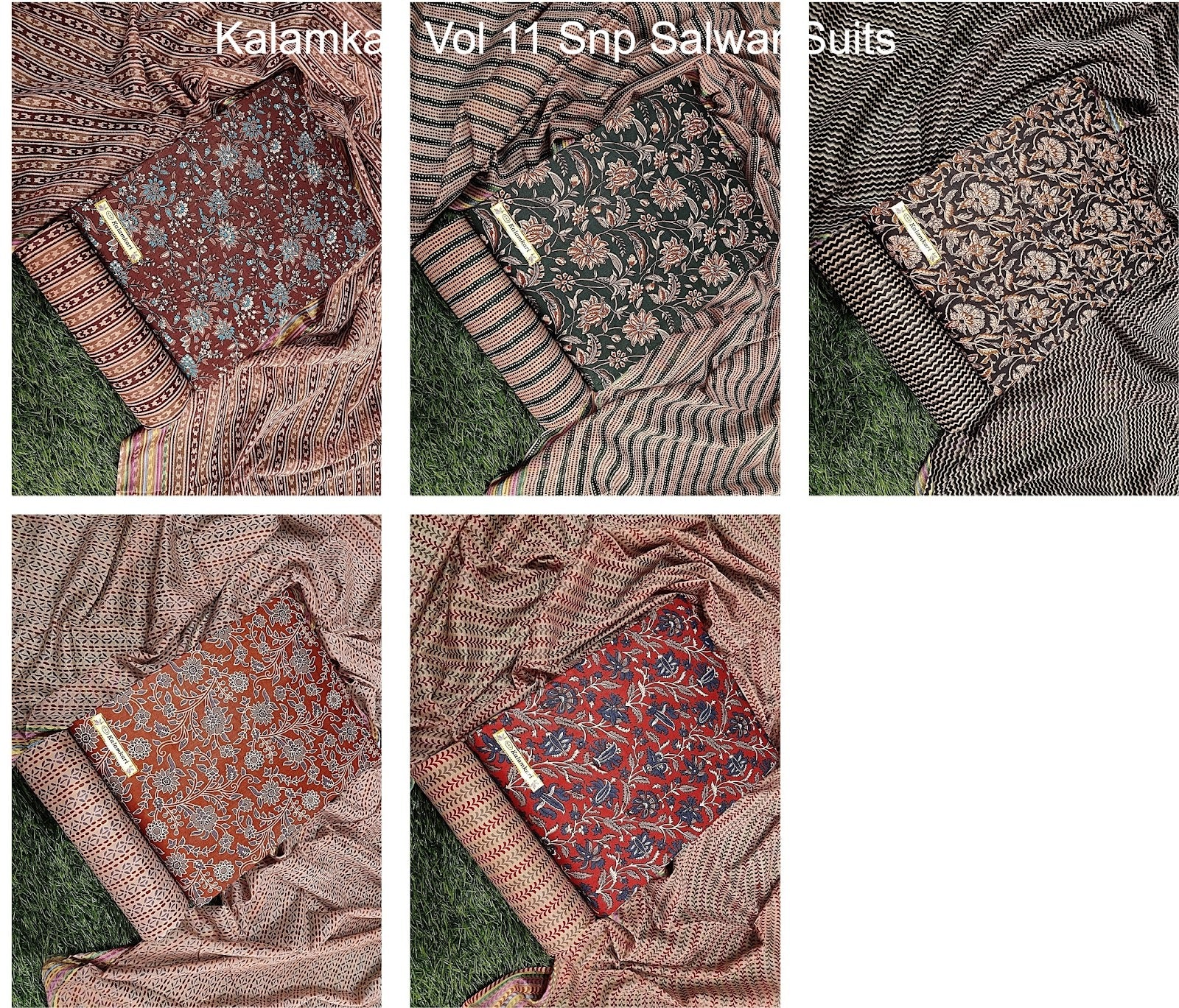 Kalamkari Vol 11 Snp Cotton Satin Salwar Suits Wholesale Rate