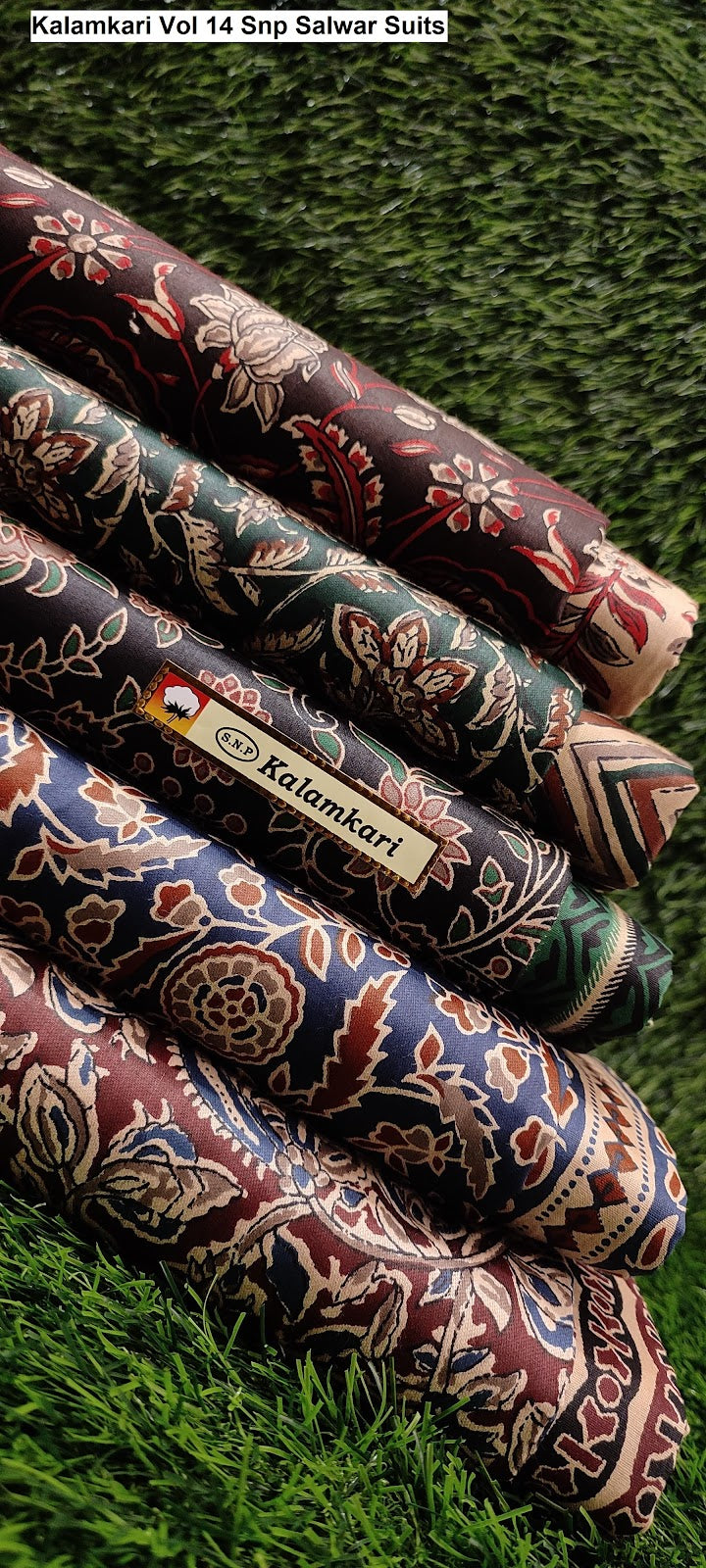 Kalamkari Vol 14 Snp Satin Cotton Salwar Suits Wholesale Price