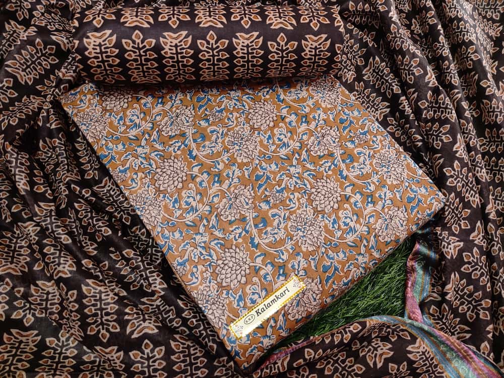 Kalamkari Vol 16 Snp Satin Cotton Salwar Suits Exporter Gujarat