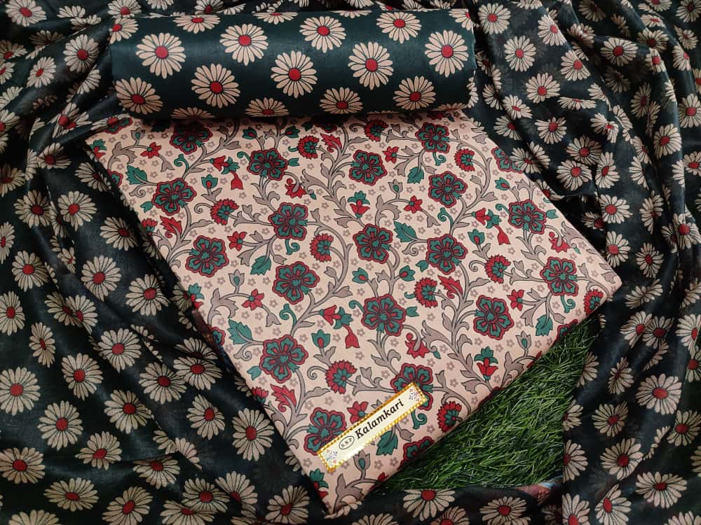 Kalamkari Vol 16 Snp Satin Cotton Salwar Suits Exporter Gujarat
