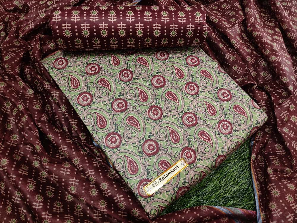 Kalamkari Vol 16 Snp Satin Cotton Salwar Suits Exporter Gujarat