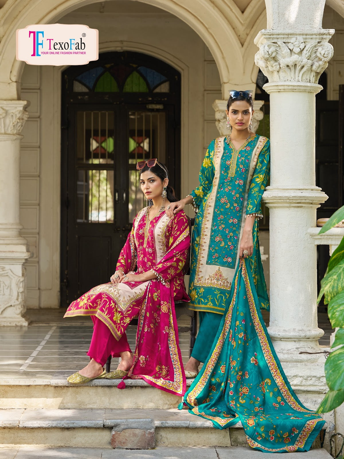 Kalamkari Vol 2 Texofab Crape Silk Readymade Pant Style Suits Manufacturer