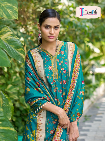 Kalamkari Vol 2 Texofab Crape Silk Readymade Pant Style Suits Manufacturer