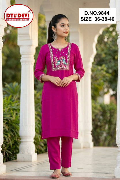 Kalapi 4 Dt Devi Roman Silk Girls Kurti Pant Exporter Gujarat