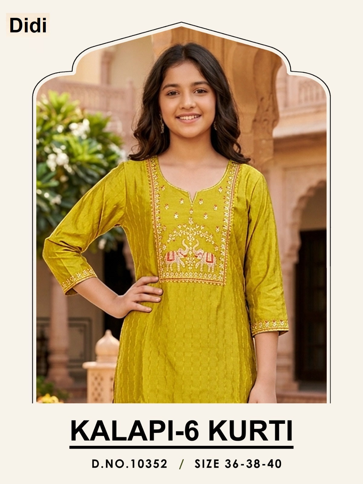 Kalapi 6 Dn 10352 Didi Roman Silk Girls Kurti Manufacturer