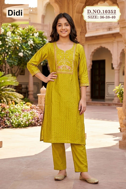 Kalapi 6 Dn 10352 Didi Roman Silk Girls Kurti Manufacturer
