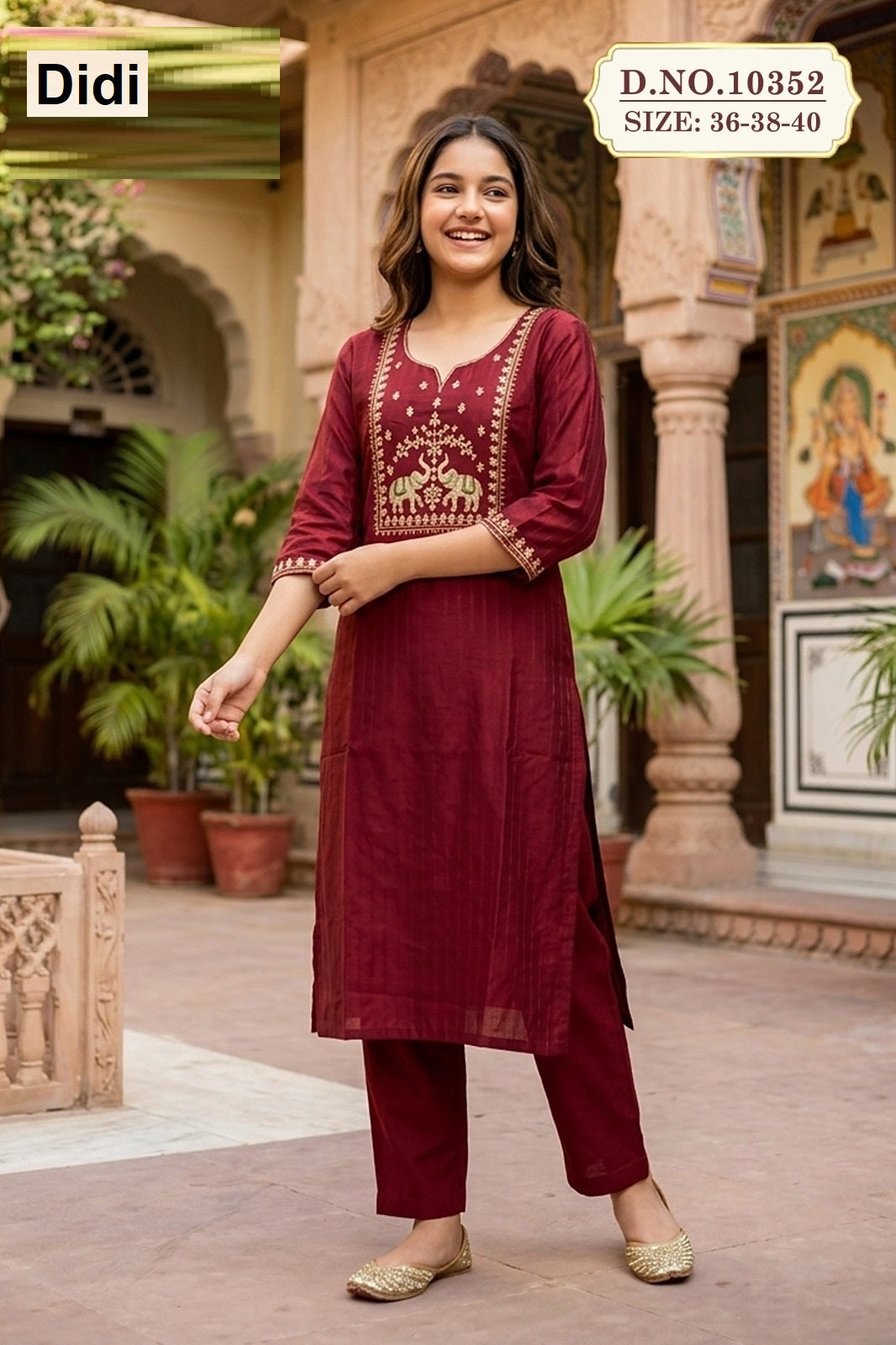 Kalapi 6 Dn 10352 Didi Roman Silk Girls Kurti Manufacturer