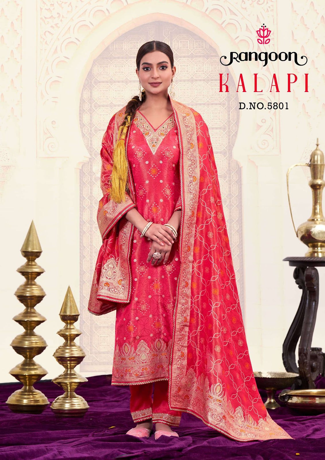 Kalapi Rangoon Shimmer Readymade Pant Style Suits Exporter