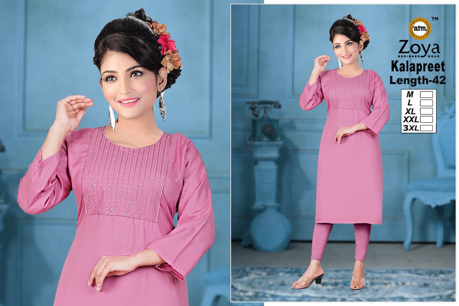 Kalapreet Zoya Rayon Kurtis Exporter Gujarat