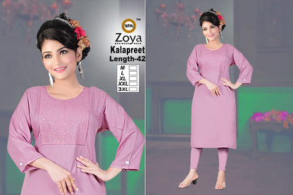 Kalapreet Zoya Rayon Kurtis Exporter Gujarat