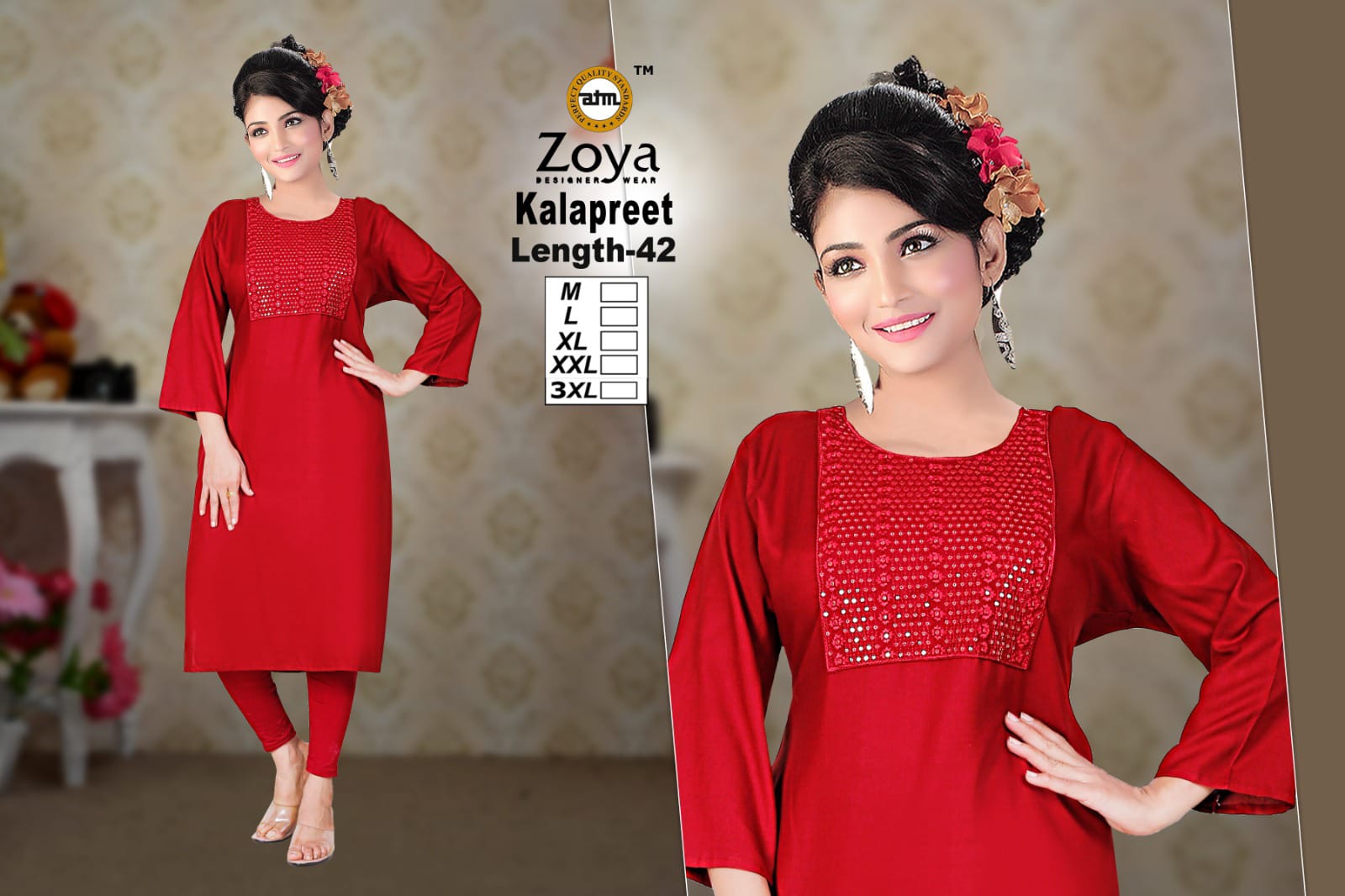 Kalapreet Zoya Rayon Kurtis Exporter Gujarat