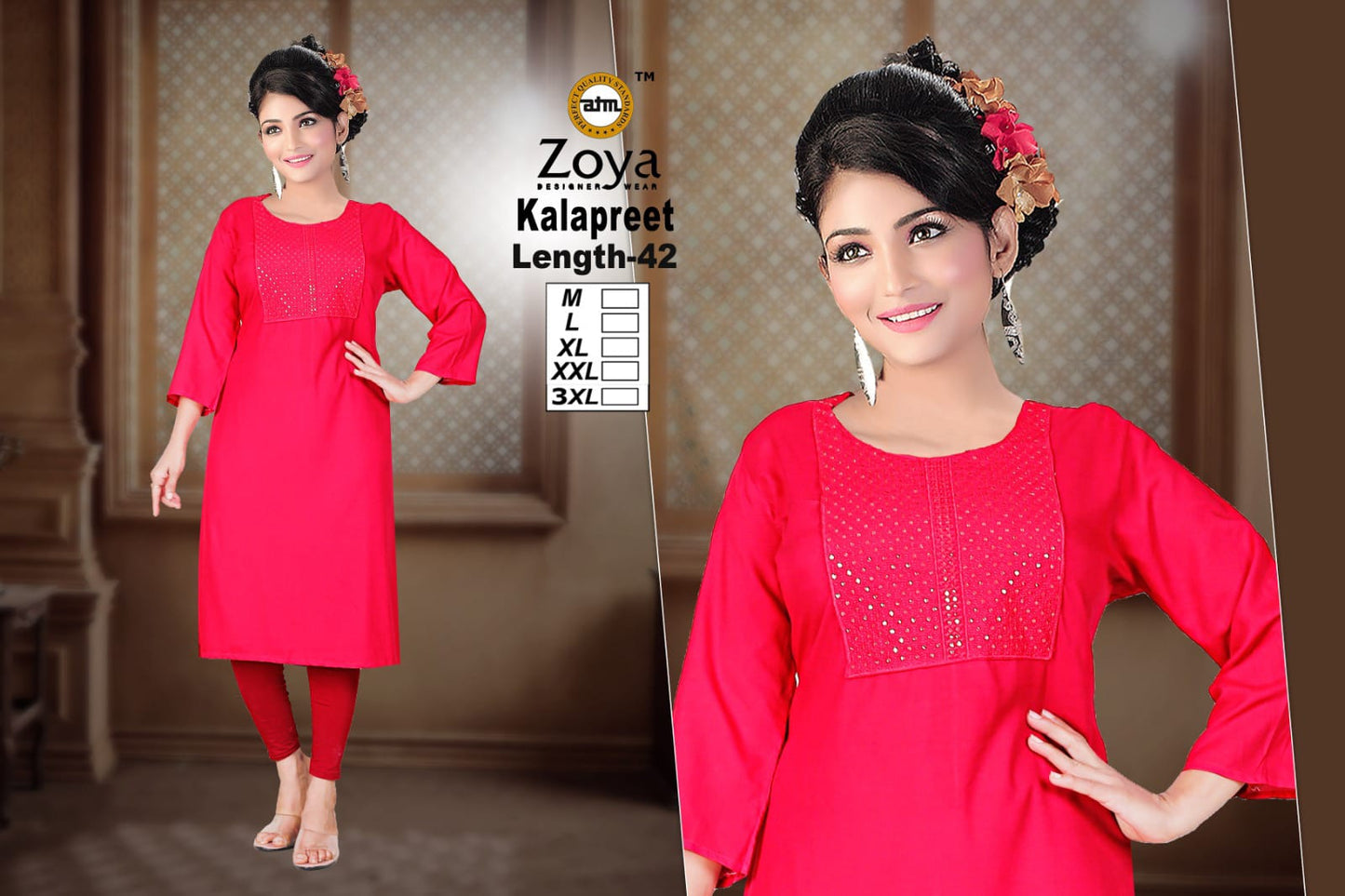 Kalapreet Zoya Rayon Kurtis Exporter Gujarat