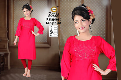 Kalapreet Zoya Rayon Kurtis Exporter Gujarat
