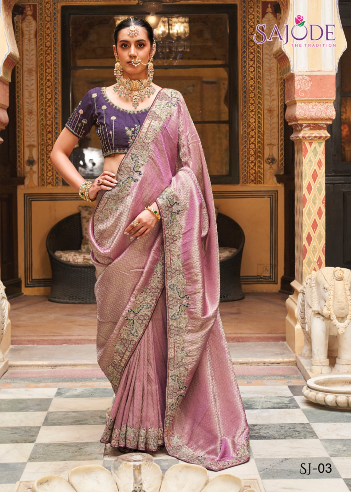 Kalash Sajode Tissue Sarees Exporter Ahmedabad