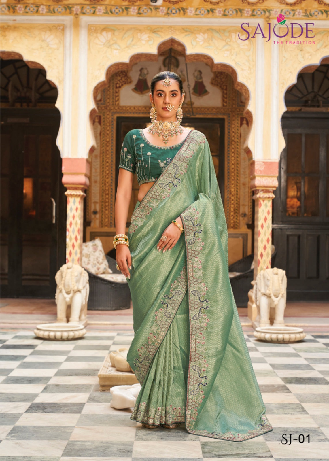 Kalash Sajode Tissue Sarees Exporter Ahmedabad