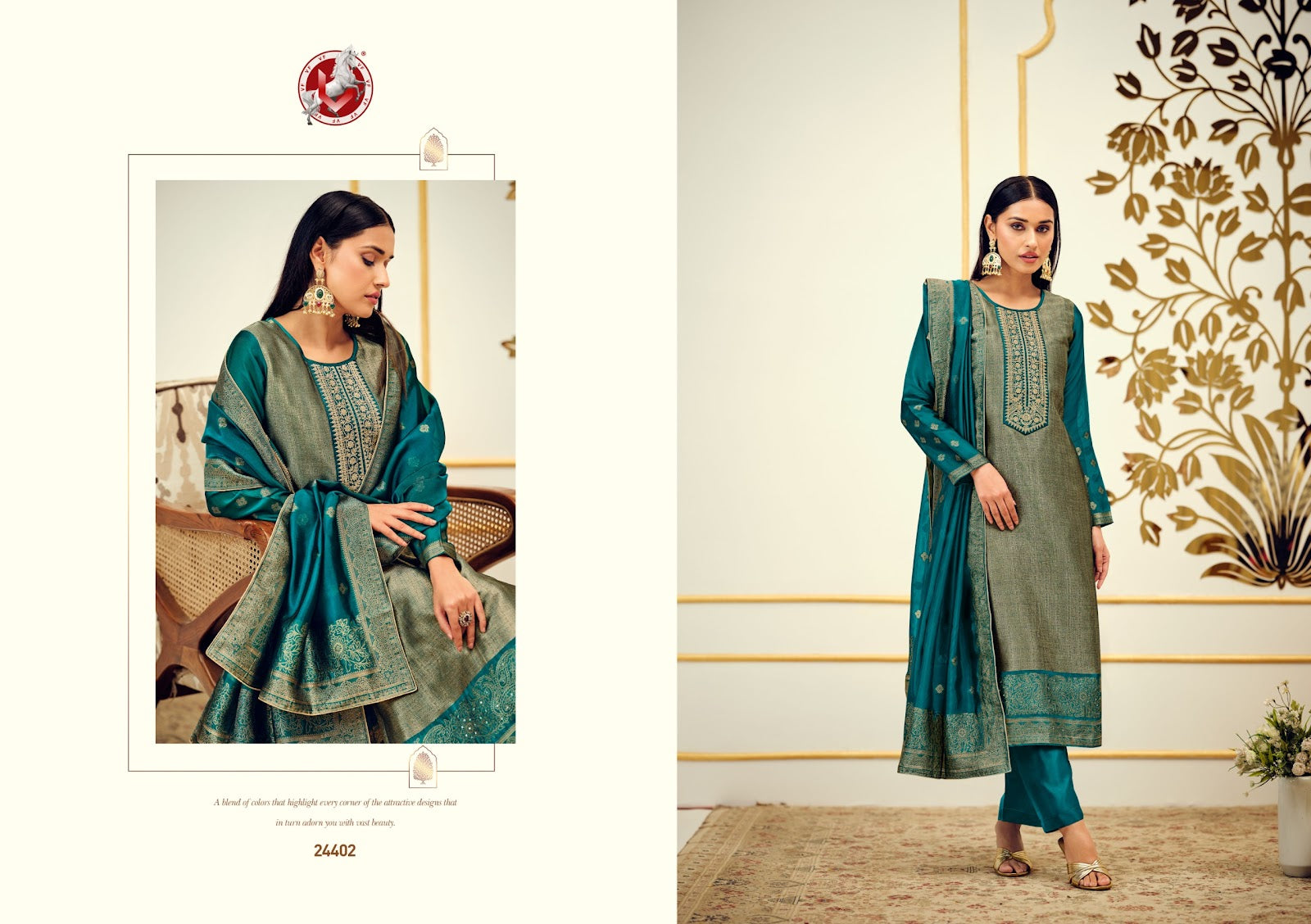 Kalash Vivek Banglori Silk Pant Style Suits Exporter