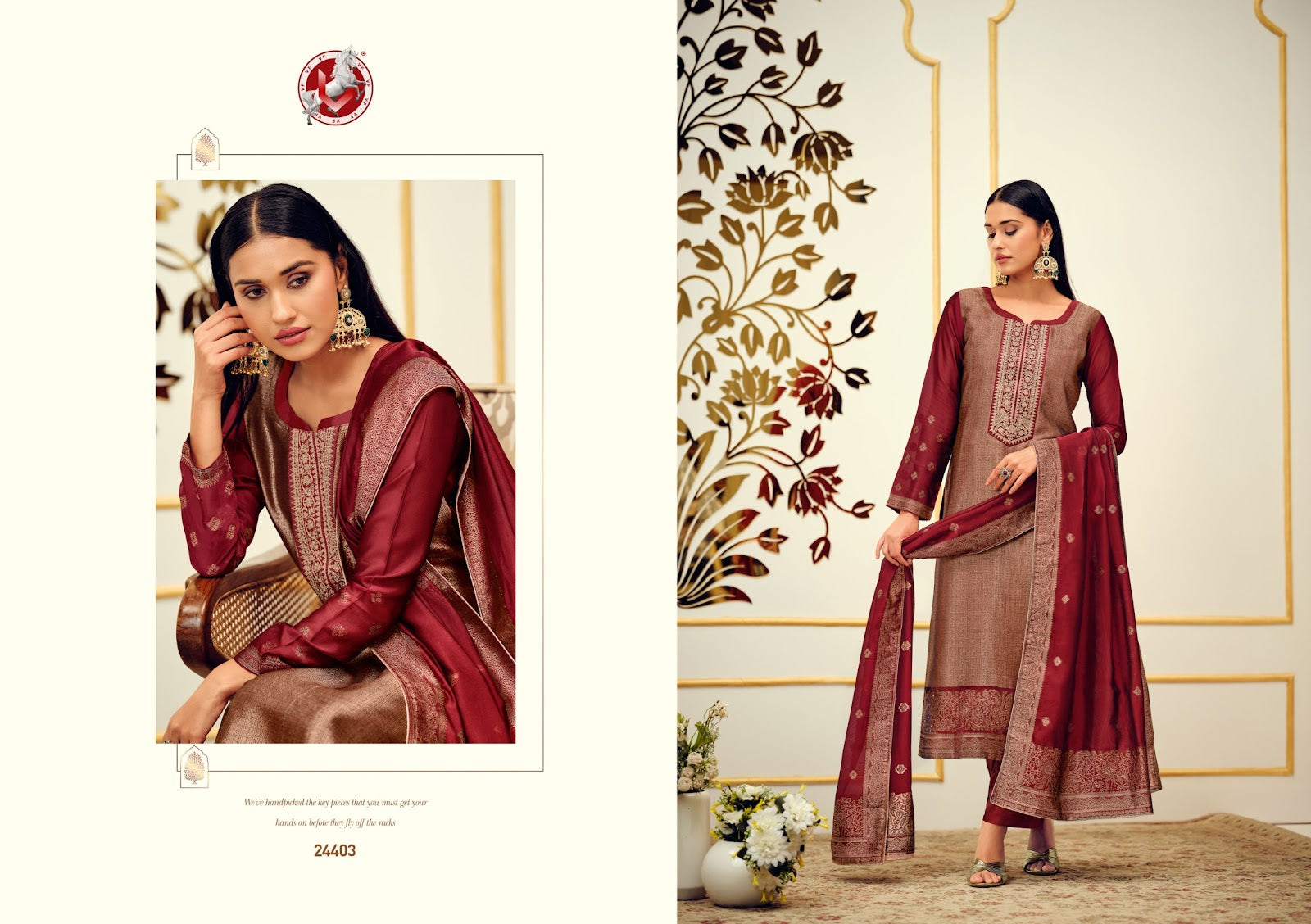 Kalash Vivek Banglori Silk Pant Style Suits Exporter