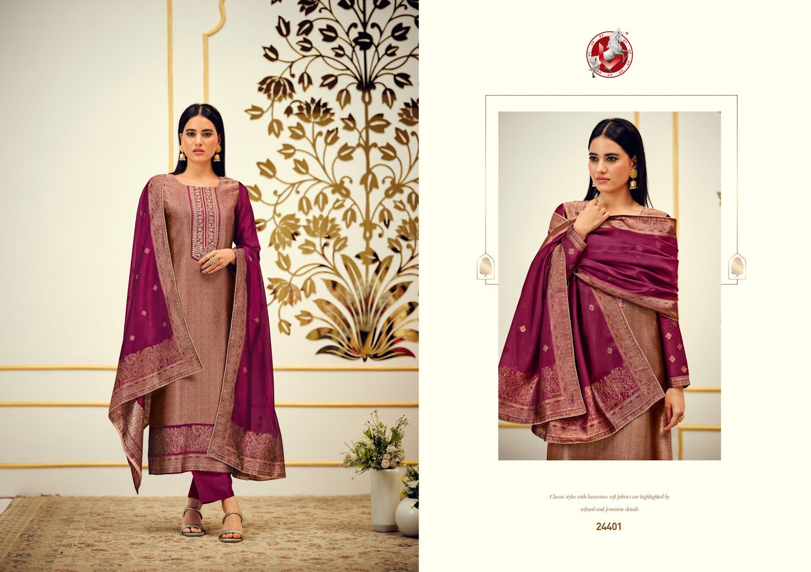 Kalash Vivek Banglori Silk Pant Style Suits Exporter