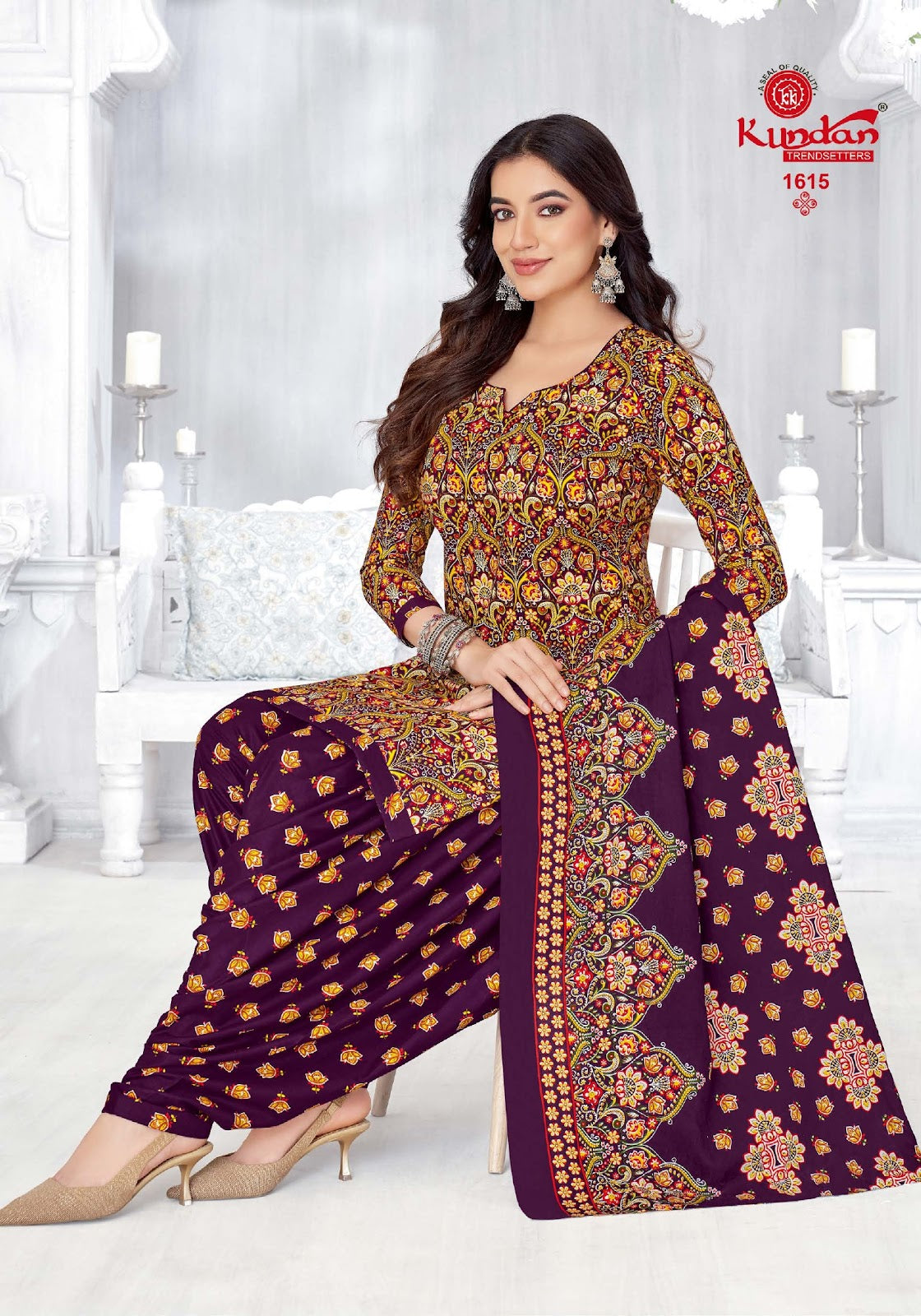 Kalash Vol 16 Kundan Readymade Cotton Patiyala Suits Manufacturer India